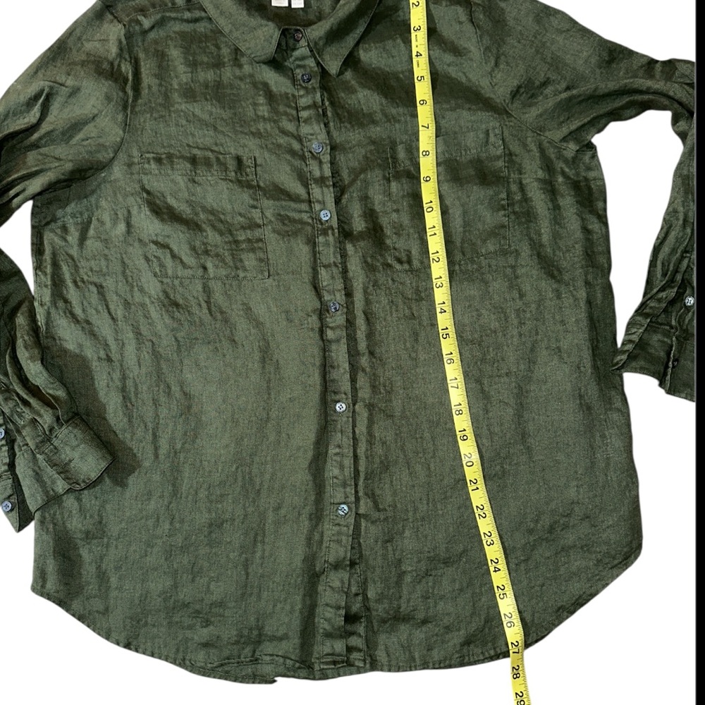 Boden Olive Button-Up Shirt - Picture 5 of 5